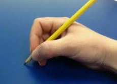 Learning to hold a pencil!